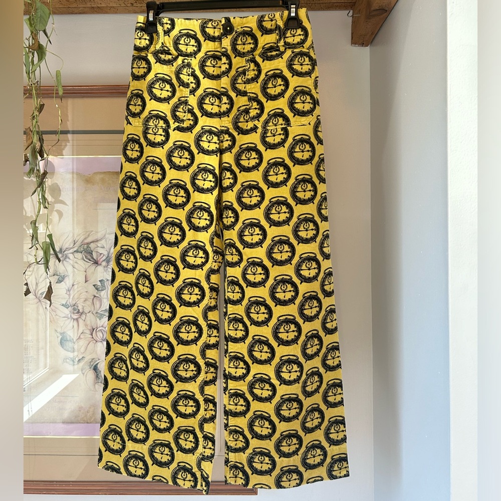 Maeve by Anthropologie The Colette Wide-Leg Velvet Cropped Pant - Picture 6 of 14